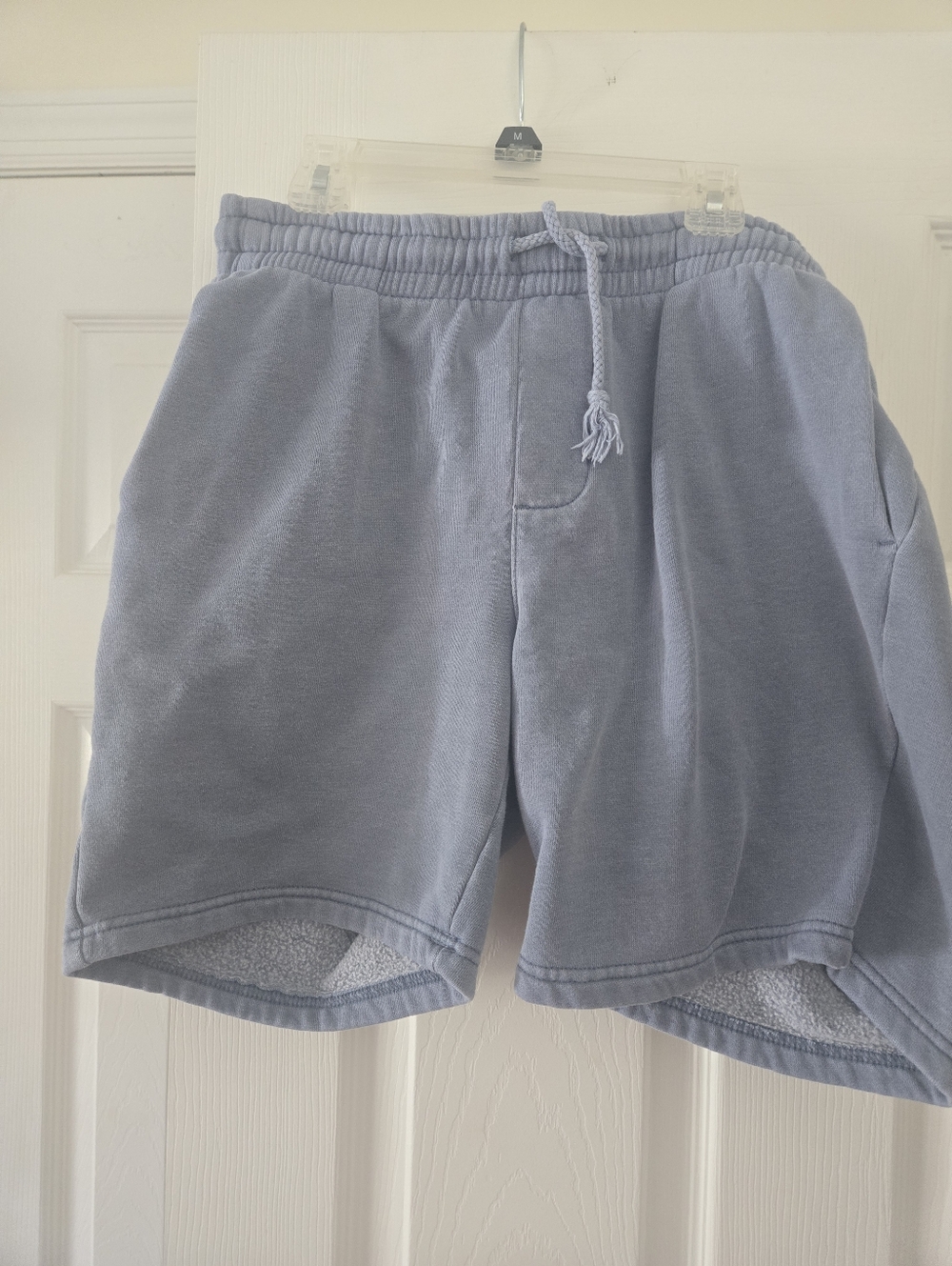Men's Blue Drawstring Fleece Shorts